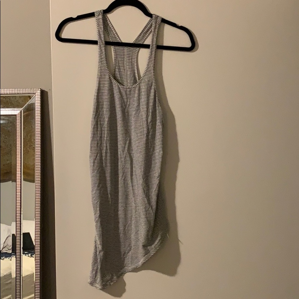 Lululemon Grey Stripe Tank